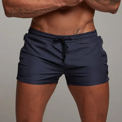 Red Running Sport Shorts Men Quick Dry Fitness Short Pants Bodybuilding
