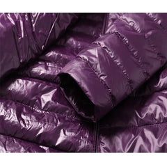 Women Down Jackets Ultra Light Duck Down Coat Long Puffer Jacket Slim Black