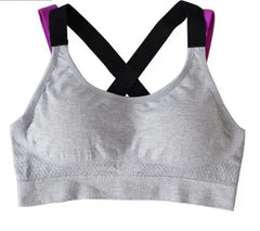 Yoga Sports Bra Full Cup quick dry Top Cross Back Push Up Workout Bra For women