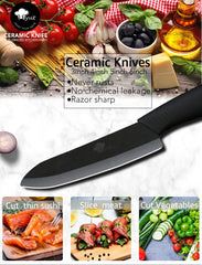 Ceramic Knife Kitchen Knives Set 3 4 5 6inch Chef Knife Utility Slicing Cutter Fruit