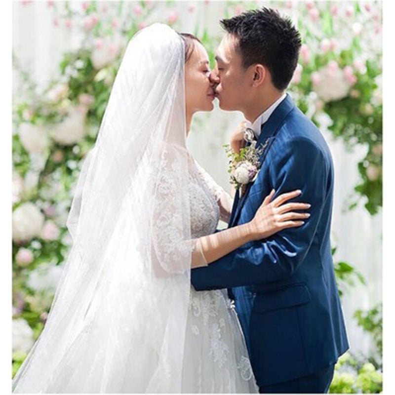 Long Sleeve Wedding Dresses Tulle Lace Bride Dresses Wedding Gowns