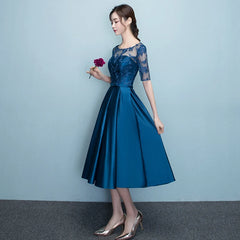 Homecoming Dresses: Navy Blue Prom Dress Elegant Party Women Evening Dresses