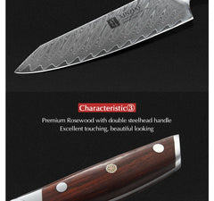 5" Utility Knife Damascus Professional Kitchen Knives Japanese High Carbon