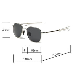 American Sunglasses Air Pilot Bayonet Temples Wire Spatula Men