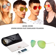Air Force Pilot Sunglasses Men Polarized 62' Lens Large Sunglasses