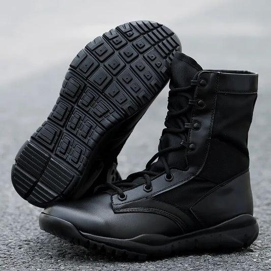 Lightweight Military Black Boots Men Breathable Summer Shoes Tactical Combat Boots