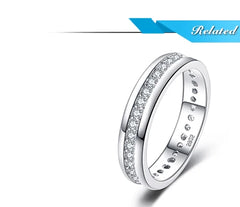 JewelryPalace Solid 925 Sterling Silver Wedding Engagement Ring for Woman