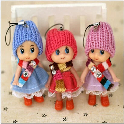 6pcs hot sale 8cm Kids Toys Soft Interactive Baby Dolls Toy Mini Doll For boys and Girls