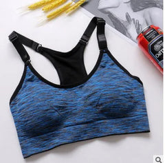 Women Sports Yoga Bra breathable quick dry Top Shockproof Cross Back Push Up