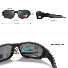 Sunglasses Men Curve Cutting Frame Stress-Resistant Lens Shield Sun Glasses