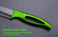 Ceramic Knife Set 3" 4" 5" inch Black Blade Plastic Handle with Cover for Cooking