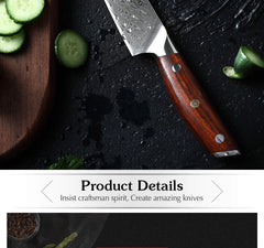 5" Utility Knife Damascus Professional Kitchen Knives Japanese High Carbon