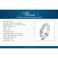JewelryPalace Solid 925 Sterling Silver Wedding Engagement Ring for Woman
