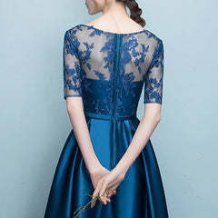 Homecoming Dresses: Navy Blue Prom Dress Elegant Party Women Evening Dresses