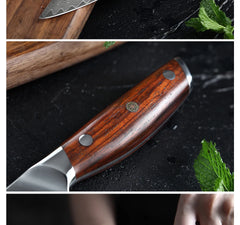 5" Utility Knife Damascus Professional Kitchen Knives Japanese High Carbon