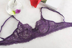 Women Push Up Bra Underwire Full Lace Brassiere Underwear Bras Bralette