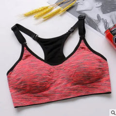 Women Sports Yoga Bra breathable quick dry Top Shockproof Cross Back Push Up