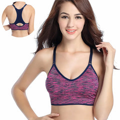 Women Sports Yoga Bra breathable quick dry Top Shockproof Cross Back Push Up
