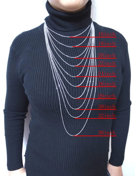 Men Women Jewerly 1mm 16" 18" 20" 22" 24" Inches Links Chain Fashion Necklace Stainless Steel Necklace Classic Pop Rolo Chains