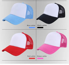 Unisex 5 Panel Trucker Hat For Adult Summer Net Baseball Cap Men