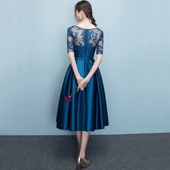Homecoming Dresses: Navy Blue Prom Dress Elegant Party Women Evening Dresses