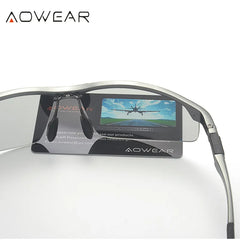 Sunglasses Men Polarized Day Night Driving Glasses Aluminium Rimless