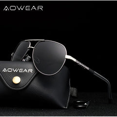 Aviation Sunglasses Men Aluminum Driving Mirror Sun Glasses Male