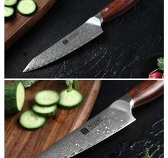 5" Utility Knife Damascus Professional Kitchen Knives Japanese High Carbon
