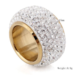 Shining full rhinestone finger rings for woman paragraph Crystal