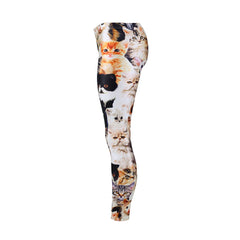 Women Leggings Lovely Cat Holographic Digital Print Fitness legging