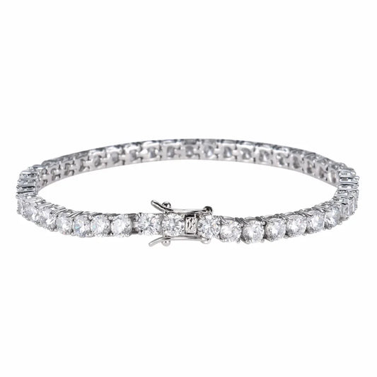 Brass Tennis Bracelet AAA CZ Bling Bling 3mm 4mm 5mm 1 Row Cubic Zirconia Bracelet For Men And Women Iced Out Jewelry BB019