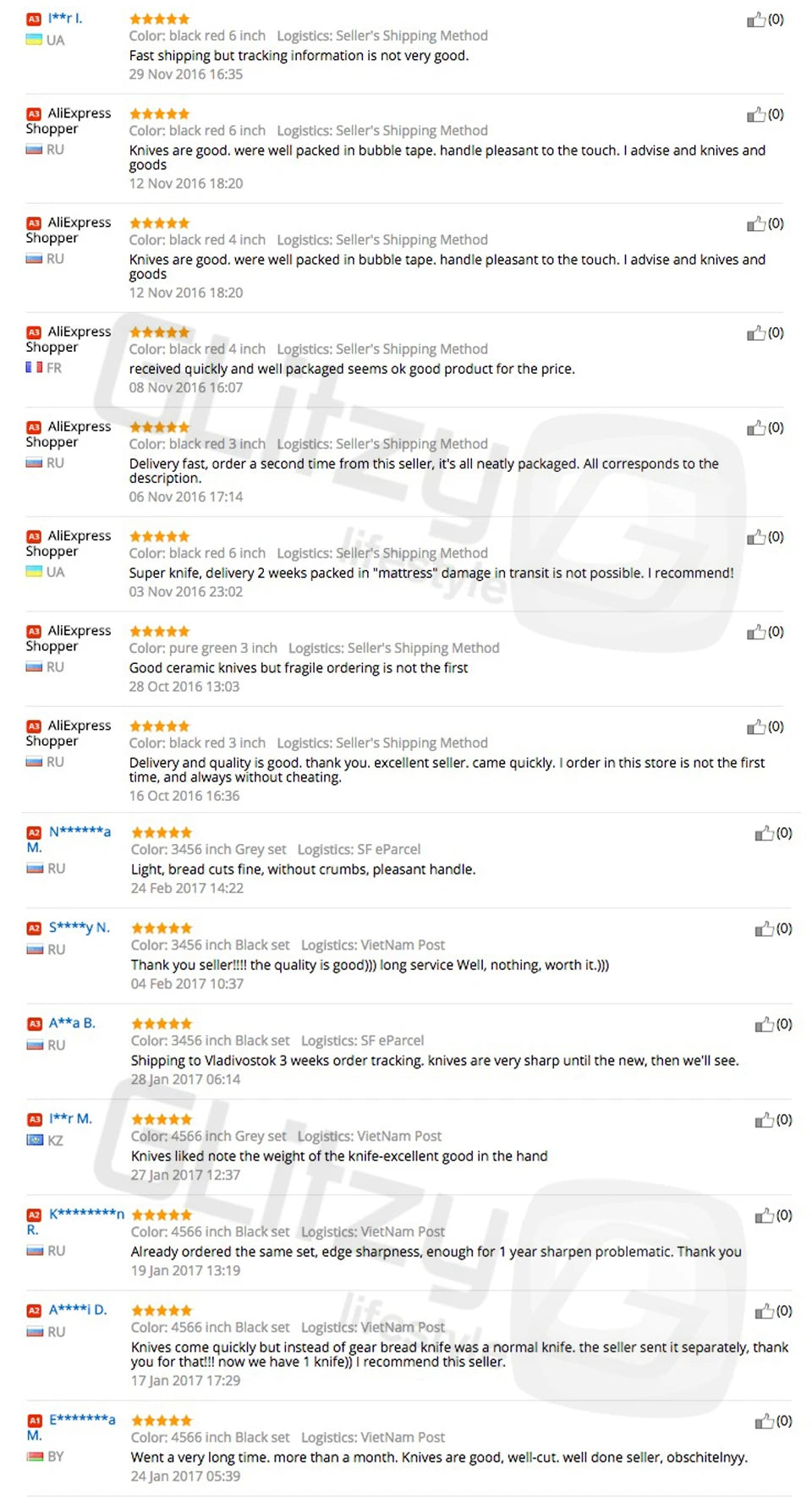 Ceramic Knives Set 3 4 5 6 inch Kitchen Chef Knife with Peeler Utility Paring Slicer