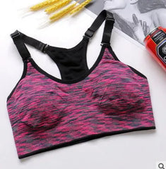 Women Sports Yoga Bra breathable quick dry Top Shockproof Cross Back Push Up