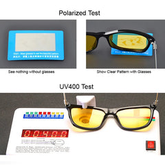 Glasses Men Aluminium Yellow Lens Sunglasses Men Polarized Night Safe Driving