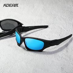 Sunglasses Men Curve Cutting Frame Stress-Resistant Lens Shield Sun Glasses