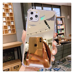 Mirror TPU Phone Case For iphone 15 14 13 12 11 Pro XS MAX XR Shockproof Back Cover Case For iphone 7 8 6s plus SE2020