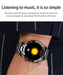 LIGE Luxury Full Circle Touch Screen Men Smart Watch Bluetooth Call Steel Band Waterproof Sports Fitness Watch For Android IOS