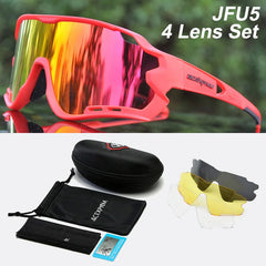 Bike Cycling Glasses Outdoor Sports Cycling Goggles UV400 4 Lens Cycling Eyewear
