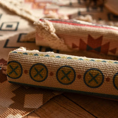 60x90cm Retro Bohemian Hand Woven Tassel Carpet for Home Living Room Window