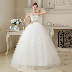 White Bridesmaid Dresses: Plus Size Wedding Dresses Long Elegant Strapless