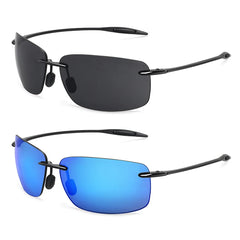 Sunglasses for Men: Orange Male Driving Rectangle Ultralight Frame Sunglasses