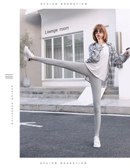 Ribbed Leggings For Women High Waist Autumn Winter Warm Legging Cotton