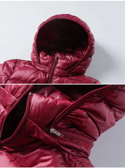 5XL 4XL Hat Detachable Thick Long Down Jacket Women Winter Ultra Light Down Jacket