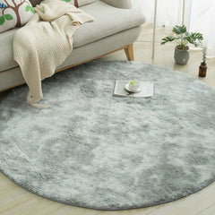 Plush Round Rug Mat Fluff White Carpet For Living Room Soft Home Decor Bedroom Room