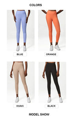 Women Yoga Pants Naked Feeling High Stretch Nylon High Waist Leggings Push Up
