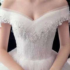 White Bridesmaid Dresses: Wedding Dresses Illusion V-Neck Short Tulle Sequined
