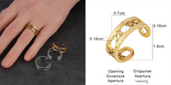 Fashion Euramerican Gold Colour Ring Rings Women Ring Stainless Steel Ring Woman