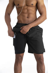 Running Shorts Men 2 in 1 Sports Jogging Fitness Shorts Training