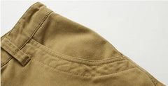 Men's Baggy Multi Pocket Military Cargo Shorts Mens Cotton Khaki Mens