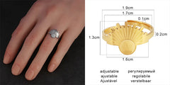 Fashion Euramerican Gold Colour Ring Rings Women Ring Stainless Steel Ring Woman